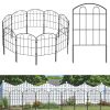 Outdoor Decorative Garden Fence, Powder Coated Mill Edge Metal Fence, Animal Barrier Garden Decorative Border, Suitable for Outdoor Patio Ornamental F