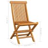 Patio Chairs with Gray Cushions 4 pcs Solid Teak Wood