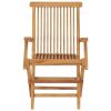 Folding Patio Chairs 2 pcs Solid Teak Wood