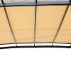 12 x 9 Ft Outdoor Pergola Patio Gazebo; Retractable Shade Canopy; Steel Frame Grape Gazebo; Sunshelter Pergola for Gardens; Terraces; Backyard