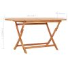 Folding Patio Table 62.9"x31.4"x29.5" Solid Teak Wood