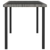Patio Dining Table Gray 55.1"x27.6"x28.7" Poly Rattan