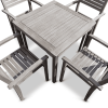 5-Piece Eucalyptus Dining Set, Driftwood Gray Finish