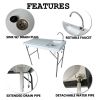 Outdoor Fish and Game Cutting Cleaning Table w/Sink and Faucet