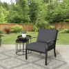 45" x 24" Grey Rectangle Outdoor 2-Piece Deep Seat Cushion