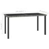 Patio Dining Table Gray 55.1"x27.6"x28.7" Poly Rattan