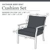 45" x 24" Grey Rectangle Outdoor 2-Piece Deep Seat Cushion