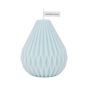 Nordic Style Geometric Lines Pear Shaped Aromatherapy Candles (Color: Blue)