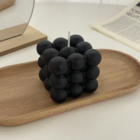 Creative Rubik's Cube Aromatherapy Candle Lamp (Color: Black)