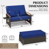 Outdoor Wicker Daybed with Folding Panels and Storage Ottoman