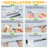 Solar Pathway Lights, Solar Garden Lights Outdoor White, Waterproof Led Path Lights for Yard, Patio, Landscape, Walkway